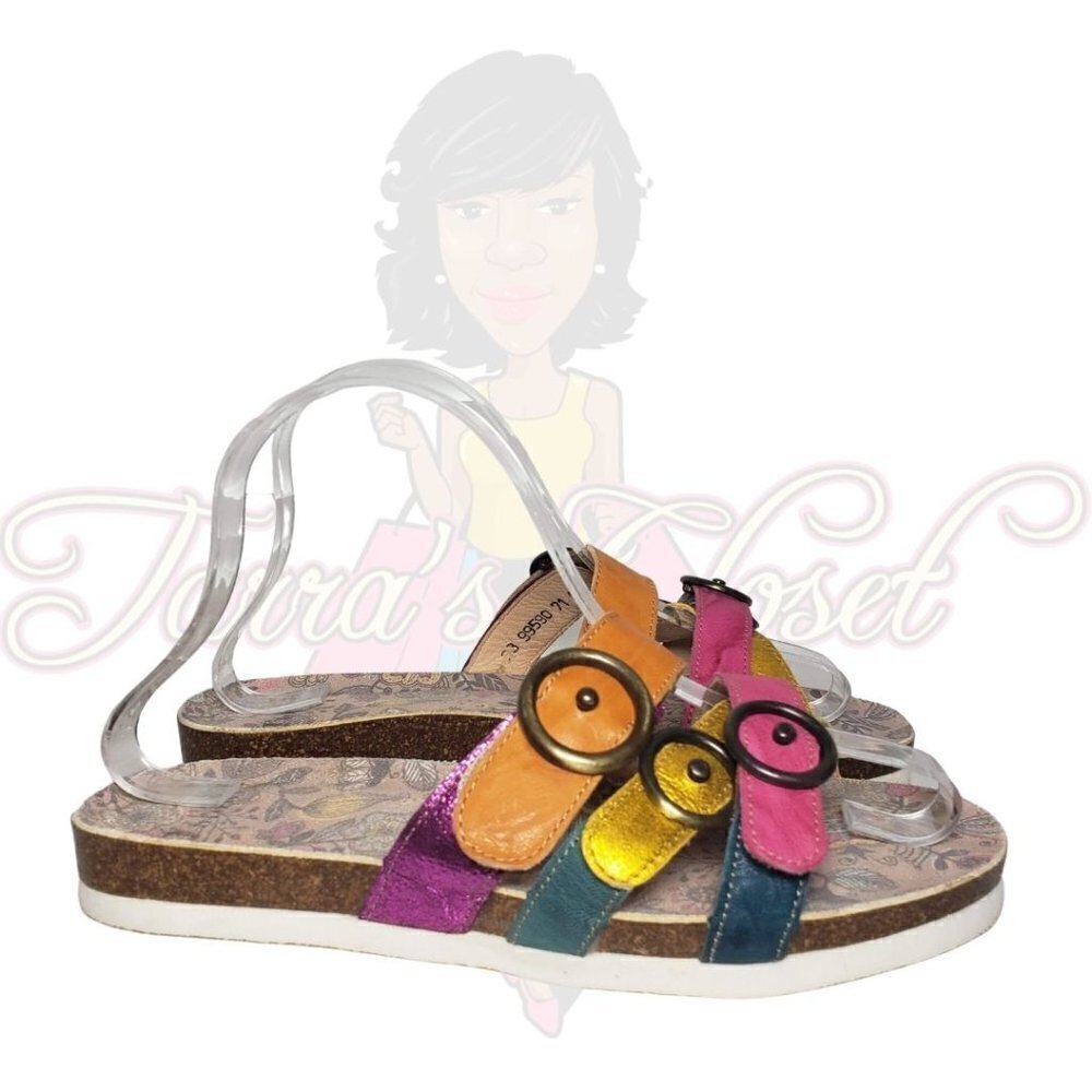 Think! Shik 3 Band Multi-color Open Toe Sandals